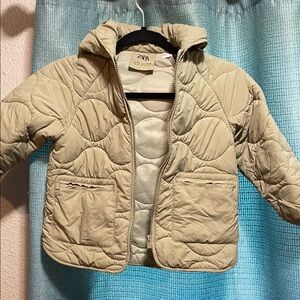 Zara Kids Tan Quilted Jacket
